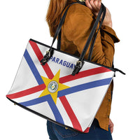 Paraguay Football Leather Tote Bag Unique Style
