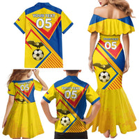 Custom Ecuador Football Family Matching Mermaid Dress and Hawaiian Shirt La Tricolor Sporty Style