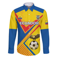 Custom Ecuador Football Family Matching Off Shoulder Maxi Dress and Hawaiian Shirt La Tricolor Sporty Style