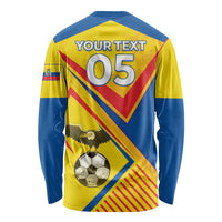 Custom Ecuador Football Long Sleeve Shirt La Tricolor Sporty Style