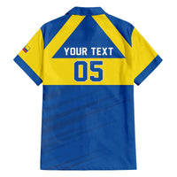 Custom Ecuador Football Family Matching Off The Shoulder Long Sleeve Dress and Hawaiian Shirt Go Champions