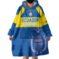 Custom Ecuador Football Wearable Blanket Hoodie Go Champions