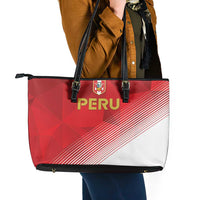 Peru Football Leather Tote Bag Sporty Style