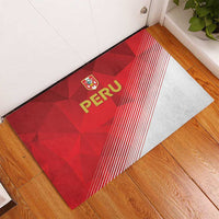 Peru Football Rubber Doormat Sporty Style