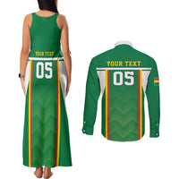 Custom Bolivia Football Couples Matching Tank Maxi Dress and Long Sleeve Button Shirt Go Champions La Verde Green Version