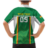 Custom Bolivia Football Family Matching Mermaid Dress and Hawaiian Shirt Go Champions La Verde Green Version