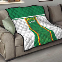 Bolivia Football Quilt Go Champions La Verde Green Version