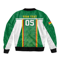 Custom Bolivia Football Sleeve Zip Bomber Jacket Go Champions La Verde Green Version