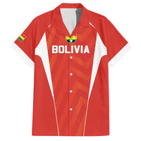 Custom Bolivia Football Family Matching Off The Shoulder Long Sleeve Dress and Hawaiian Shirt Go Champions La Verde Red Version
