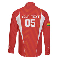 Custom Bolivia Football Family Matching Off The Shoulder Long Sleeve Dress and Hawaiian Shirt Go Champions La Verde Red Version