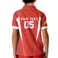 Custom Bolivia Football Kid Polo Shirt Go Champions La Verde Red Version