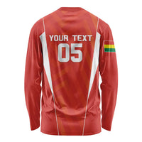 Custom Bolivia Football Long Sleeve Shirt Go Champions La Verde Red Version