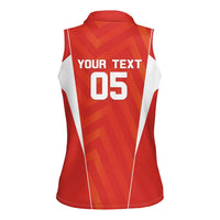 Custom Bolivia Football Women Sleeveless Polo Shirt Go Champions La Verde Red Version