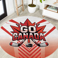 Canada Ice Hockey Round Carpet Go Canada Unique Style