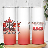 Canada Ice Hockey Custom Skinny Tumbler Go Canada Unique Style
