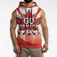 Canada Ice Hockey Custom Sleeveless Hoodie Go Canada Unique Style