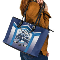 Finland Ice Hockey Leather Tote Bag Go Suomi Lion Unique Style