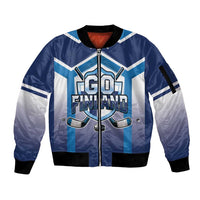 Finland Ice Hockey Custom Sleeve Zip Bomber Jacket Go Suomi Lion Unique Style