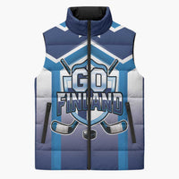 Finland Ice Hockey Custom Sleeveless Puffer Jacket Go Suomi Lion Unique Style