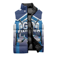 Finland Ice Hockey Custom Sleeveless Puffer Jacket Go Suomi Lion Unique Style