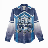 Finland Ice Hockey Custom Women Casual Shirt Go Suomi Lion Unique Style