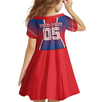 Puerto Rico Baseball Custom Kid Short Sleeve Dress Unique Style