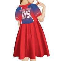 Puerto Rico Baseball Custom Kid Short Sleeve Dress Unique Style