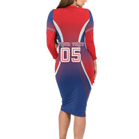 Puerto Rico Baseball Custom Long Sleeve Bodycon Dress Unique Style