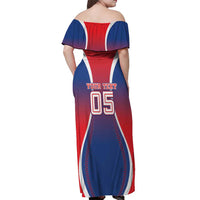 Puerto Rico Baseball Custom Off Shoulder Maxi Dress Unique Style