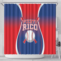 Puerto Rico Baseball Shower Curtain Unique Style