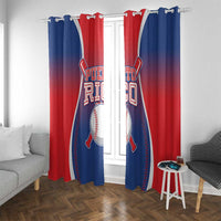 Puerto Rico Baseball Window Curtain Unique Style