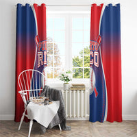 Puerto Rico Baseball Window Curtain Unique Style