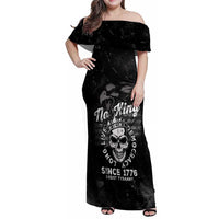 No Kings In America Family Matching Off Shoulder Maxi Dress and Hawaiian Shirt Resist Tyranny - Wonder Print Shop