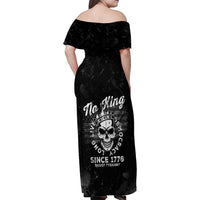 No Kings In America Family Matching Off Shoulder Maxi Dress and Hawaiian Shirt Resist Tyranny - Wonder Print Shop