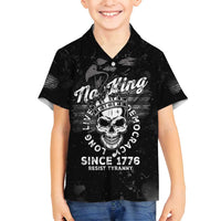 No Kings In America Family Matching Off Shoulder Short Dress and Hawaiian Shirt Resist Tyranny - Wonder Print Shop