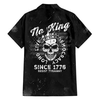 No Kings In America Family Matching Short Sleeve Bodycon Dress and Hawaiian Shirt Resist Tyranny - Wonder Print Shop