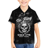 No Kings In America Family Matching Short Sleeve Bodycon Dress and Hawaiian Shirt Resist Tyranny - Wonder Print Shop