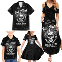 No Kings In America Family Matching Summer Maxi Dress and Hawaiian Shirt Resist Tyranny - Wonder Print Shop