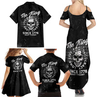 No Kings In America Family Matching Summer Maxi Dress and Hawaiian Shirt Resist Tyranny - Wonder Print Shop