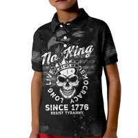No Kings In America Kid Polo Shirt Resist Tyranny - Wonder Print Shop