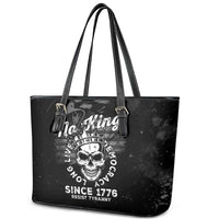 No Kings In America Leather Tote Bag Resist Tyranny - Wonder Print Shop