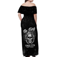 No Kings In America Off Shoulder Maxi Dress Resist Tyranny - Wonder Print Shop