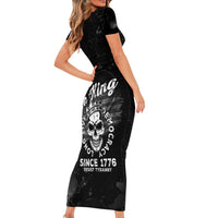 No Kings In America Short Sleeve Bodycon Dress Resist Tyranny - Wonder Print Shop