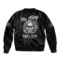No Kings In America Sleeve Zip Bomber Jacket Resist Tyranny - Wonder Print Shop