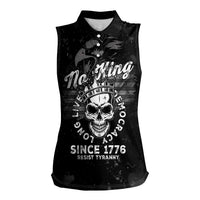 No Kings In America Women Sleeveless Polo Shirt Resist Tyranny - Wonder Print Shop
