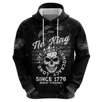 No Kings In America Zip Hoodie Resist Tyranny - Wonder Print Shop