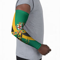 Jamaica Independence Day Arm Sleeves Coat Of Arms With Doctor Bird Tropical Vibes