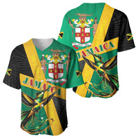 Jamaica Independence Day Baseball Jersey Coat Of Arms With Doctor Bird Tropical Vibes