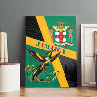 Jamaica Independence Day Canvas Wall Art Coat Of Arms With Doctor Bird Tropical Vibes