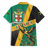 Jamaica Independence Day Hawaiian Shirt Coat Of Arms With Doctor Bird Tropical Vibes
